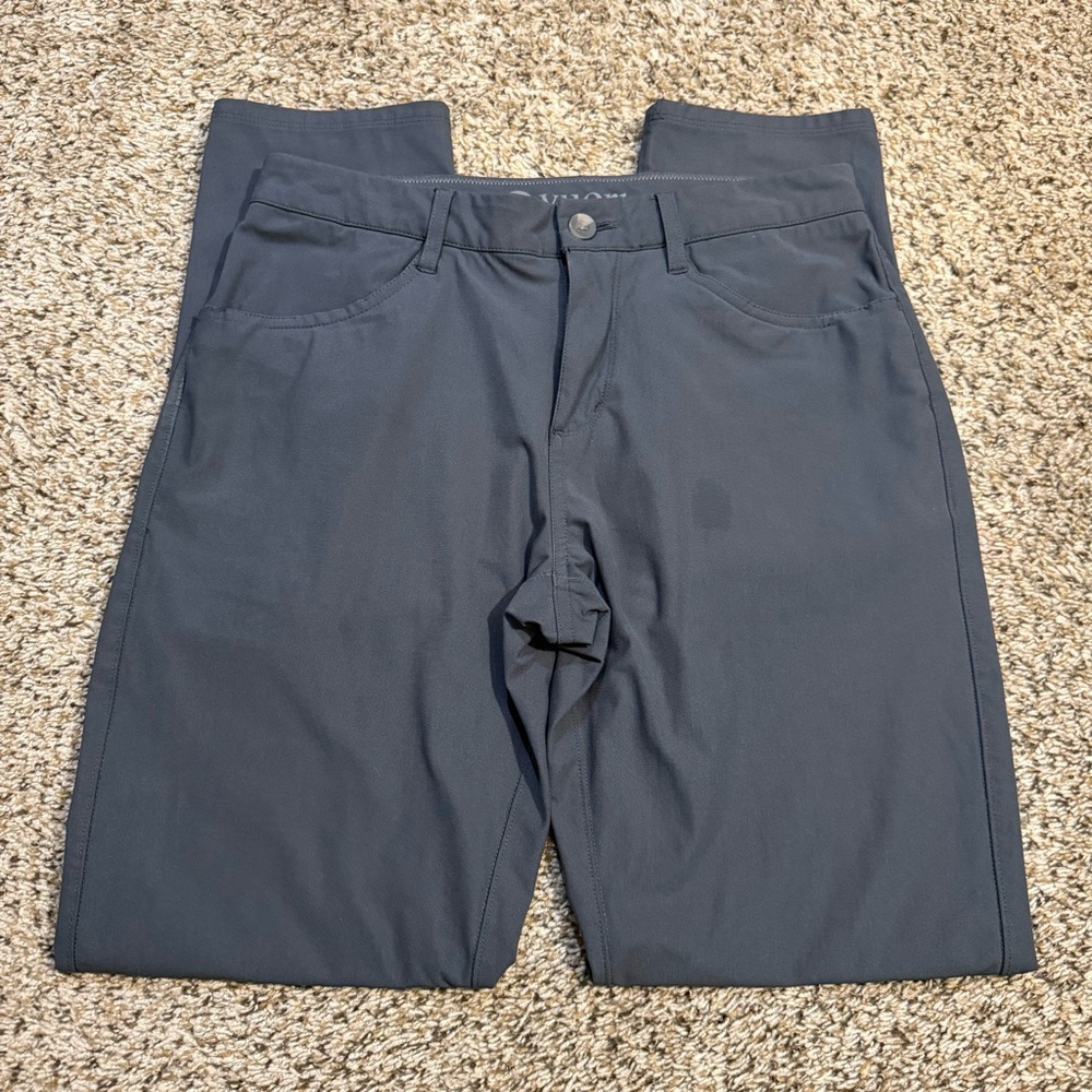 Vuori Meta Pants Mens 30 Gray Charcoal Chino Performance Stretch 5-Pocket V430